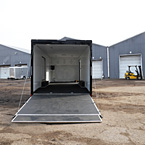 Auto Master Cargo Trailer (White - Rear Cargo Door Open)